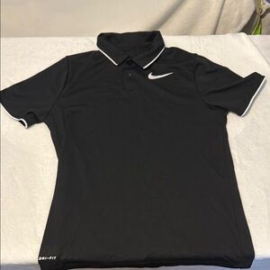Nike Black Polo Shirt with White Trim